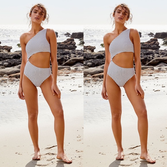 Free People Striped Celine One-Piece Swimsuit - Picture 2 of 3